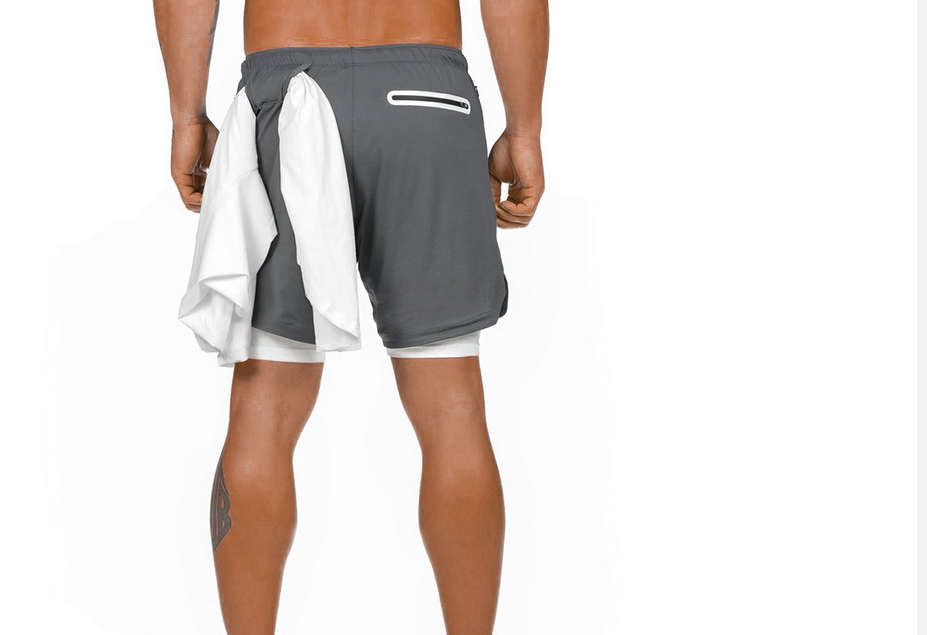 FitGuard 2-i-1 Shorts – Träningsshorts med Dolda Fickor - {{ Inizo }} Svart / S Inizo