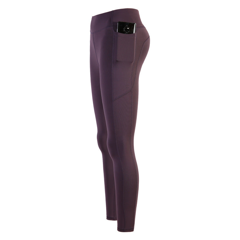 Fitness leggings med ficka - {{ Inizo }} Fuchsia / S Inizo kläder