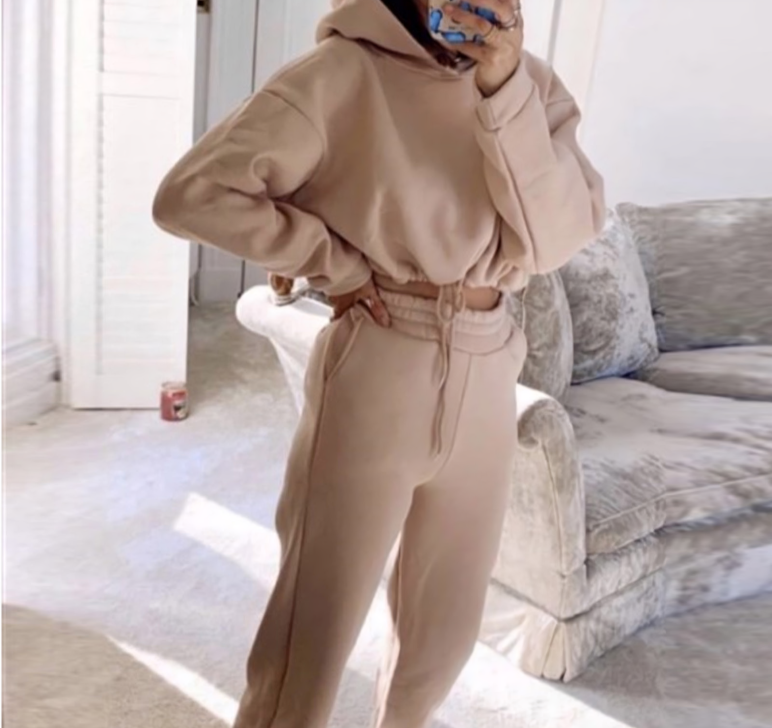 Mjukisset för Kvinnor - Sportig och Trendig 2-delad Träningsoutfit - {{ Inizo }} S / Khaki Inizo