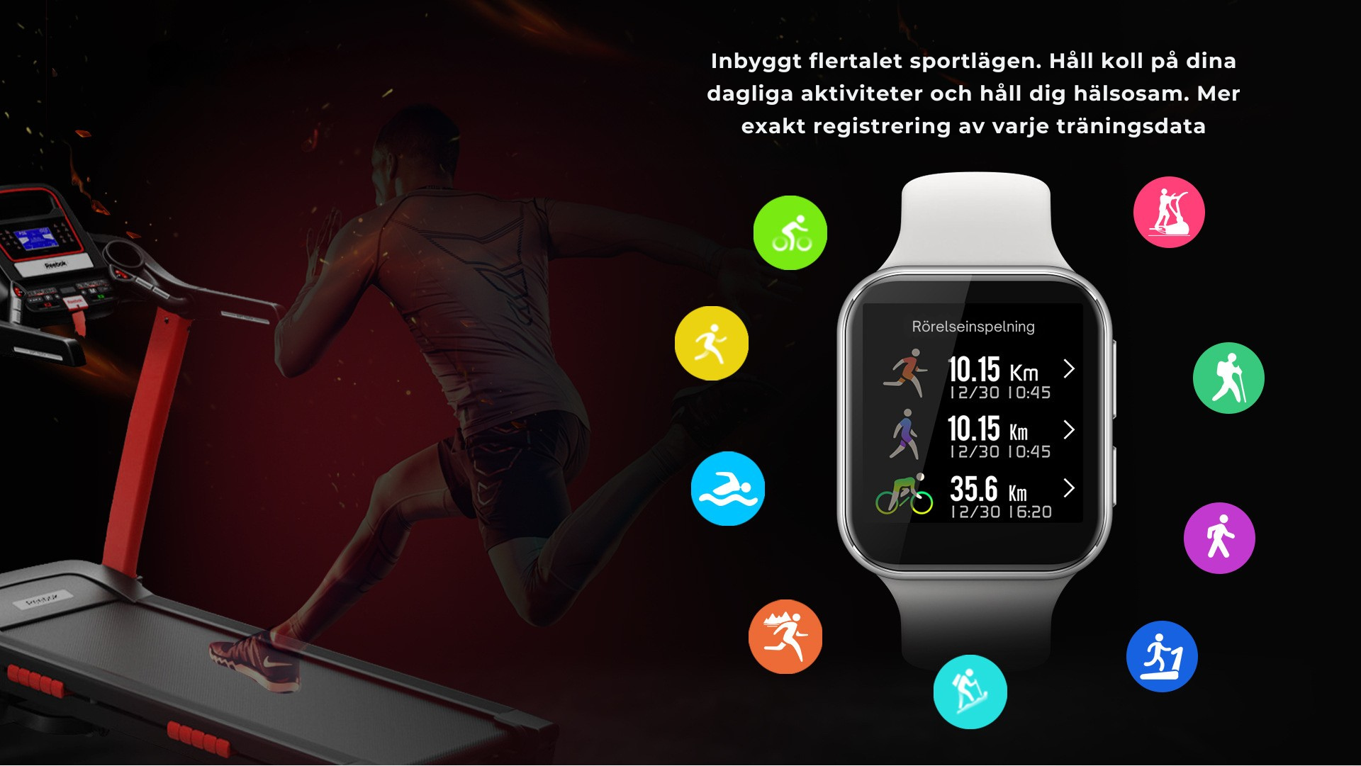 Smart Fitnessklocka P8 SE GTS – Full Touch och Vattentålig